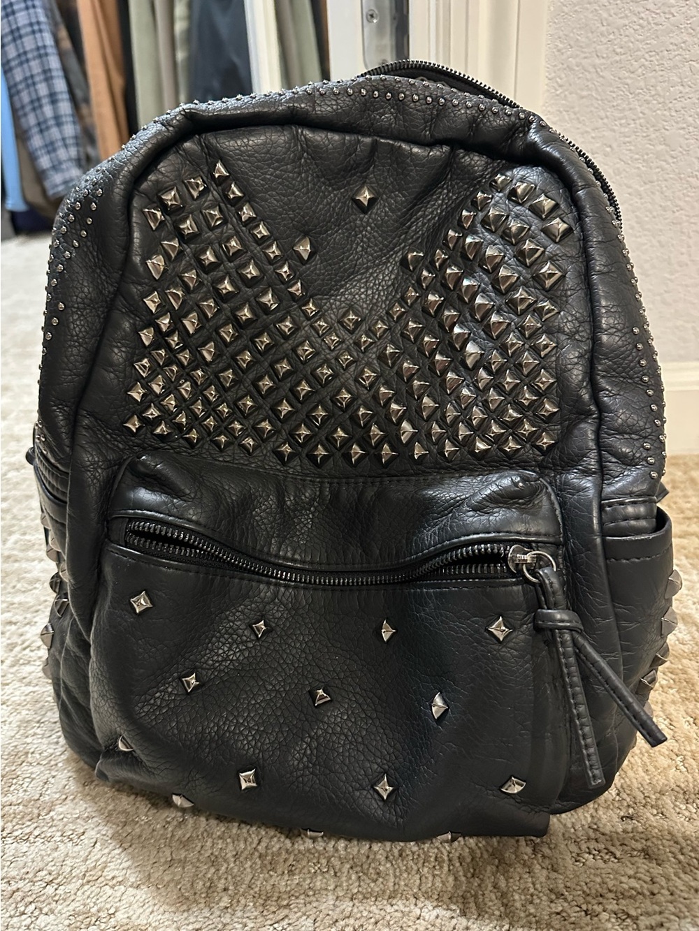 Envy Black Gunmetal Rock Stud Backpack